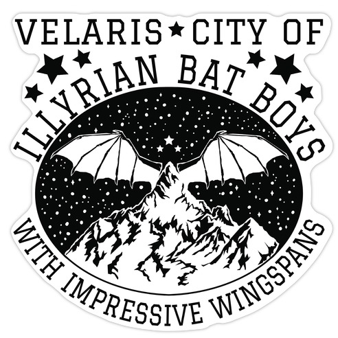 City Of Illyrian Bat Boys With Impressive Wingspans Die Cut Sticker