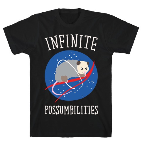 Infinite Possumbilities Parody White Print T-Shirt