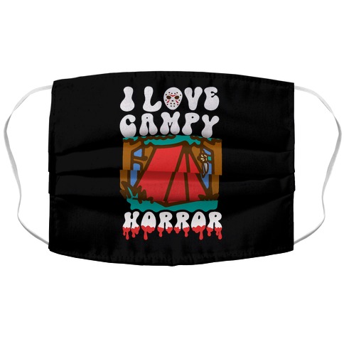 I Love Campy Horror Parody Accordion Face Mask