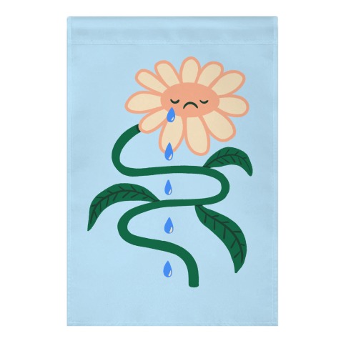 Sad Flower Shower Garden Flag