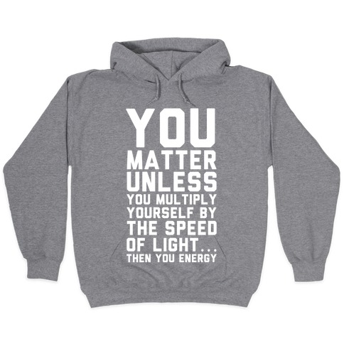 grey you matter pullover hoodie