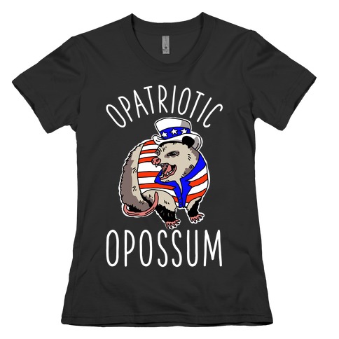 Opatriotic Opossum Womens T-Shirt