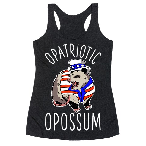 Opatriotic Opossum Racerback Tank Top