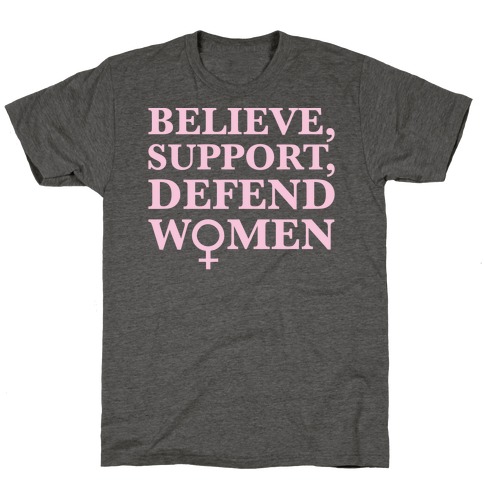 Believe Support and Defend Women White Print T-Shirt