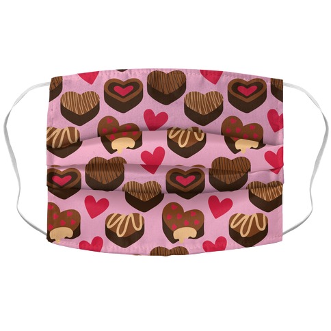 Chocolates of Love Pattern Accordion Face Mask