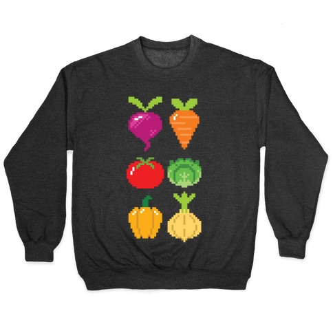 Pixel Vegetable Pattern Pullover