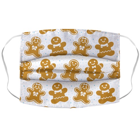 Gingerbread Man Pattern Accordion Face Mask