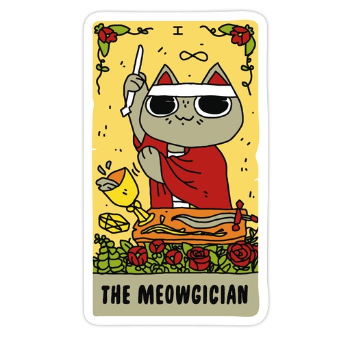 The Meowgician Die Cut Sticker