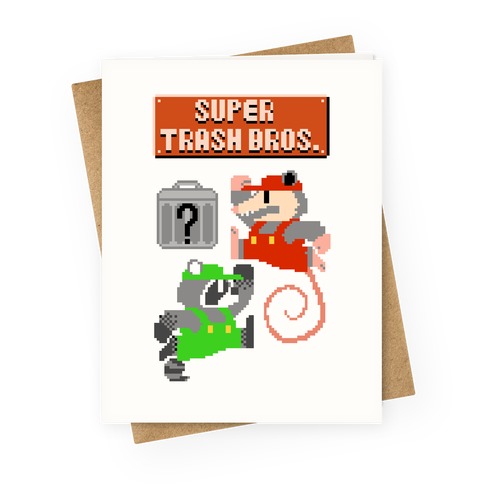 Super Trash Bros Greeting Card
