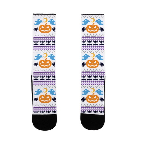 Ugly Halloween Sweater Sock