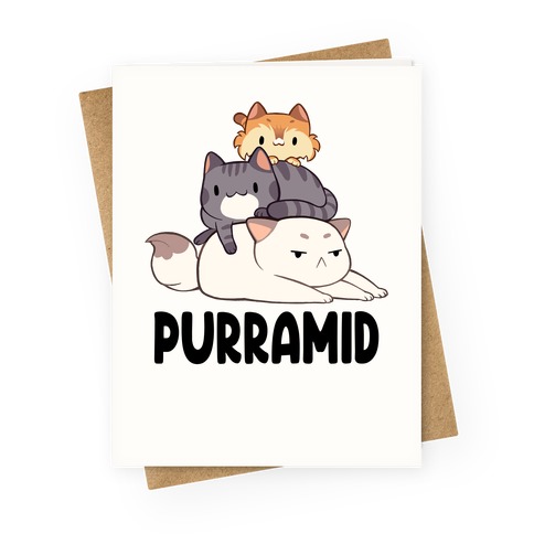 Purramid Greeting Card