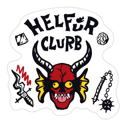 Hellfire D&D Club Die Cut Sticker, LookHUMAN