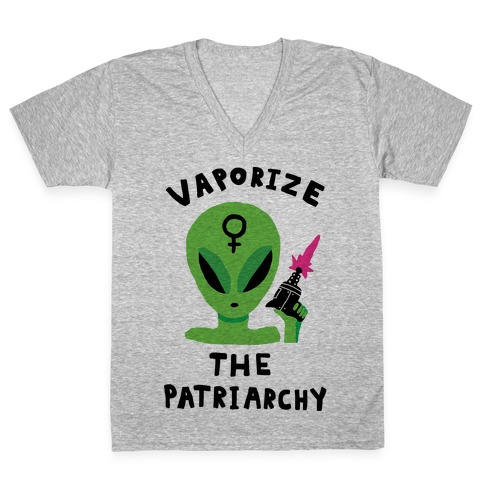 Vaporize The Patriarchy V-Neck Tee Shirt