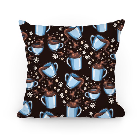Hot Chocolate Winter Pattern Pillow