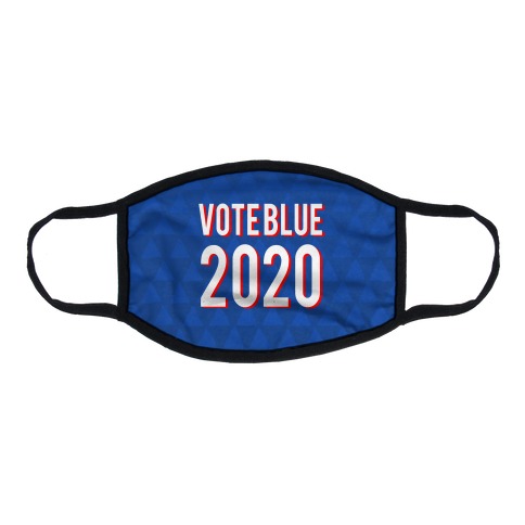 Vote Blue 2020 Flat Face Mask