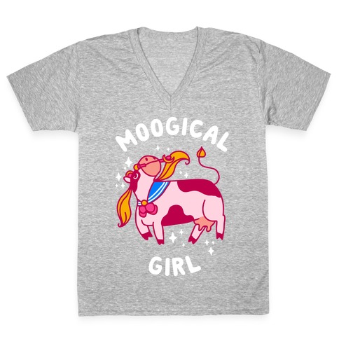 Moogical Girl V-Neck Tee Shirt