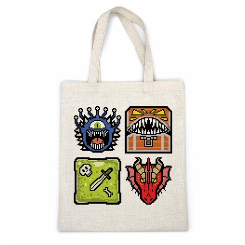 Pixel DnD Monsters Casual Tote