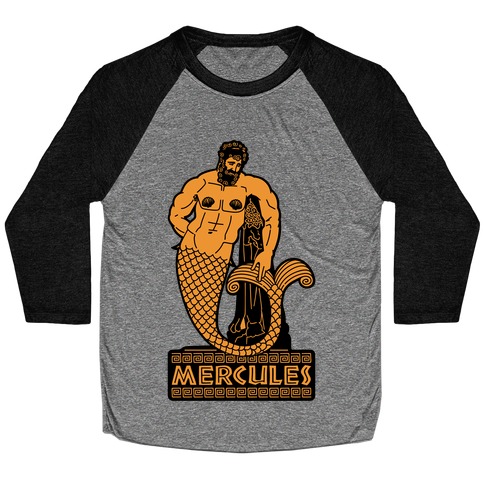 Mercules Merman Hercules Parody Baseball Tee