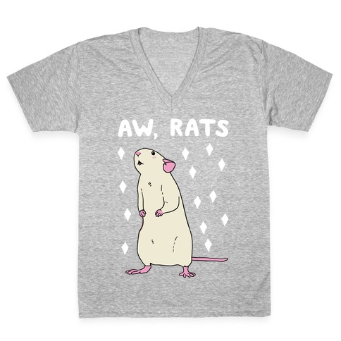 Aw, Rats V-Neck Tee Shirt
