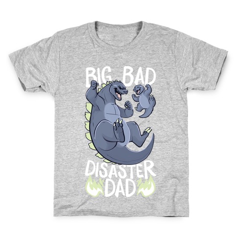Big Bad Disaster Dad Godzilla Kids T-Shirt
