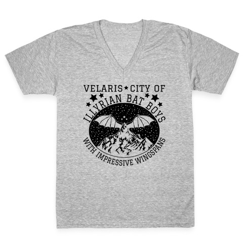 City Of Illyrian Bat Boys With Impressive Wingspans V-Neck Tee Shirt