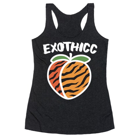 Exothicc Tiger Peach Racerback Tank Top