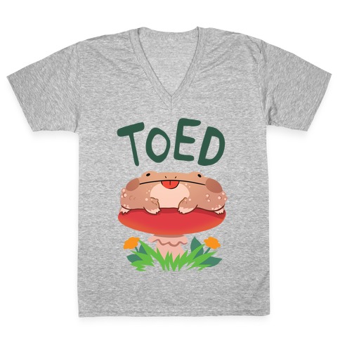Toed Derpy toad V-Neck Tee Shirt
