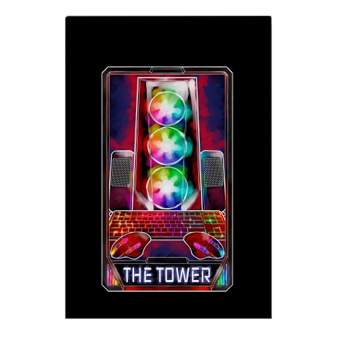 The Gaming Tower Tarot Card Garden Flag