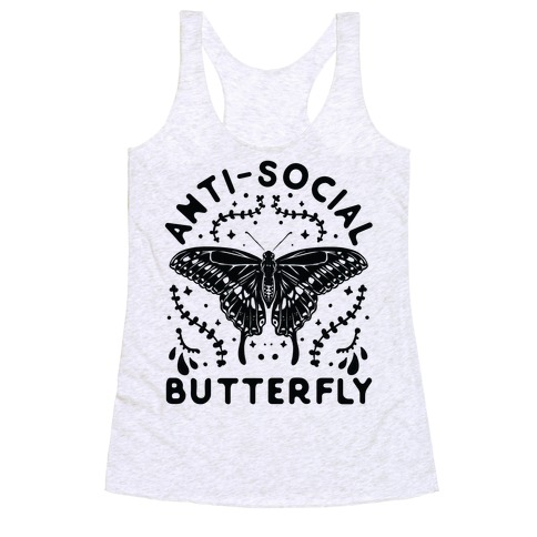 Anti-Social Butterfly Racerback Tank Top