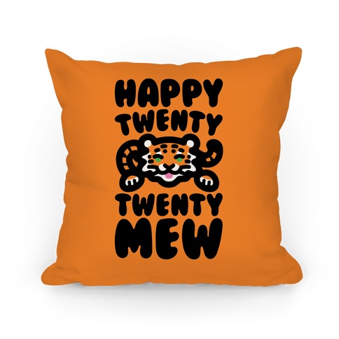 Happy Twenty Twenty Mew Tiger Pillow