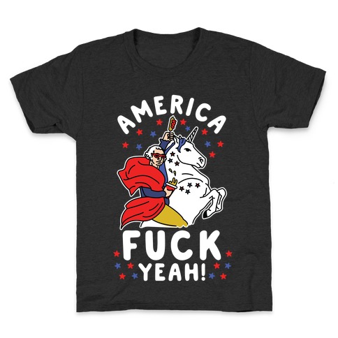 America F*** Yeah Washington Unicorn Kids T-Shirt