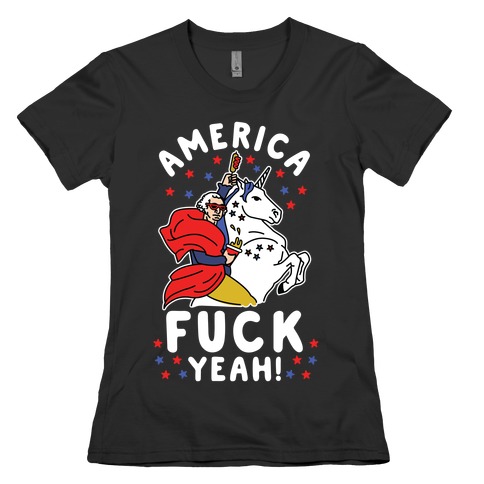 America F*** Yeah Washington Unicorn Womens T-Shirt