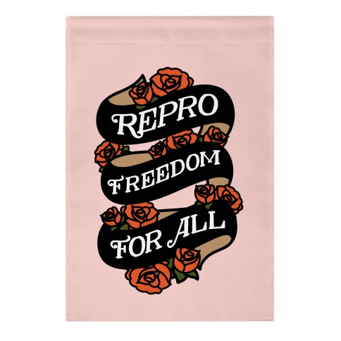 Repro Freedom For All Roses and Ribbon Garden Flag