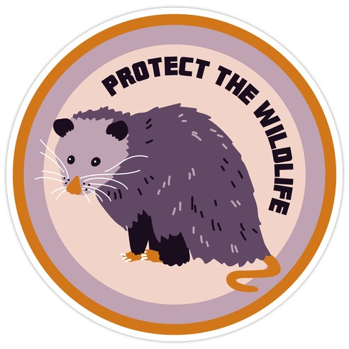 Protect the Wildlife (Opossum) Die Cut Sticker