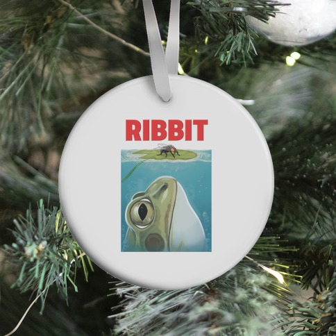 Ribbit Jaws Parody Ornament