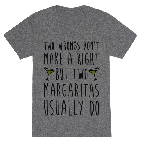 Two Margaritas V-Neck Tee Shirt