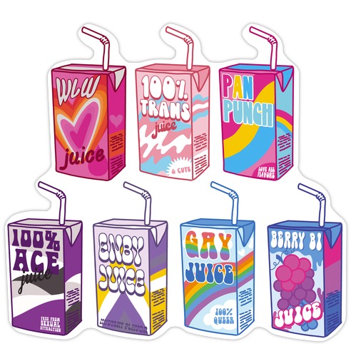 Pride Juice Boxes Die Cut Sticker