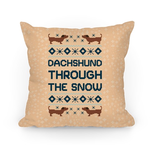Dachshund Through The Snow Pillow