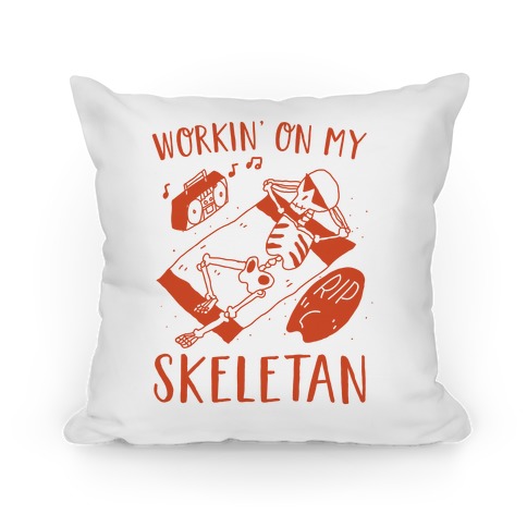 Working On My Skeletan Pillow