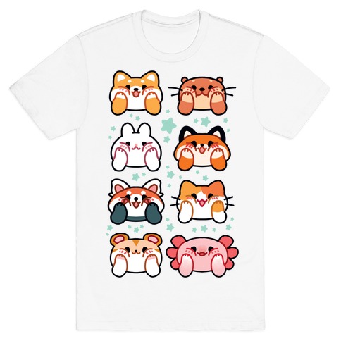 Kawaii Squishy Face Animals T-Shirt