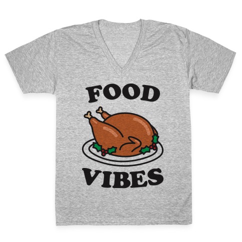 Food Vibes V-Neck Tee Shirt