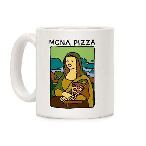 Mona Pizza Parody Coffee Mug