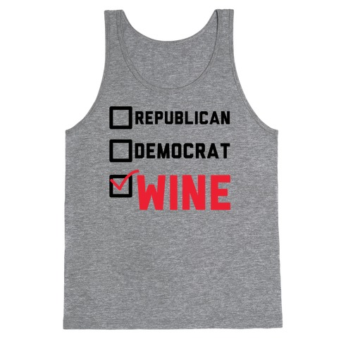 Republican Democrat Wine Tank Top