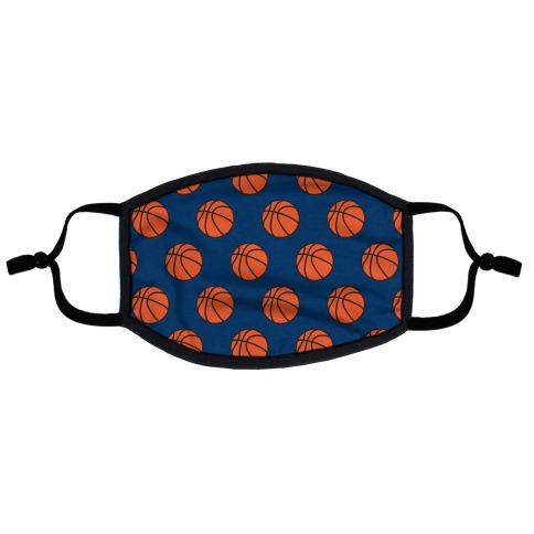 Basketball Pattern Flat Face Mask