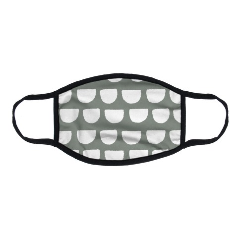 Simple Scallop Pattern Grey Flat Face Mask