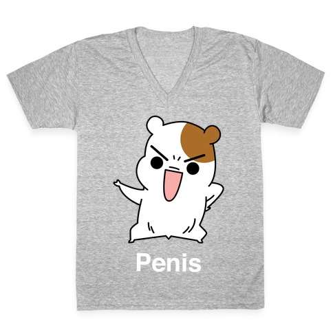 Penis Hamster V-Neck Tee Shirt