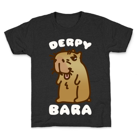 Derpy-Bara Derpy Capybara Parody Kids T-Shirt