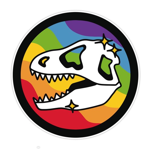 Non-Binary-Dino Die Cut Sticker