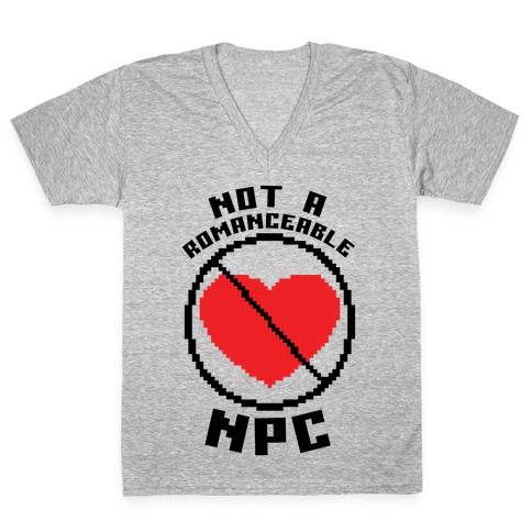 Not A Romanceable NPC V-Neck Tee Shirt