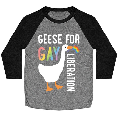 Geese For Gay Liberation Baseball Tee